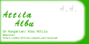 attila albu business card